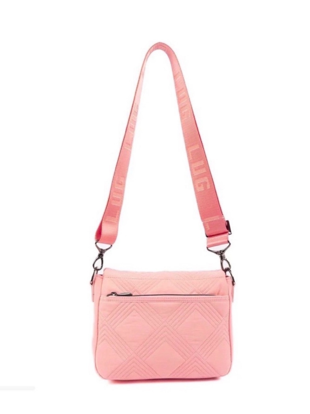 Lug Wink Cloudgo Quartz Pink Quilted Crossbody Bag with Adjustable Strap - Picture 3 of 6